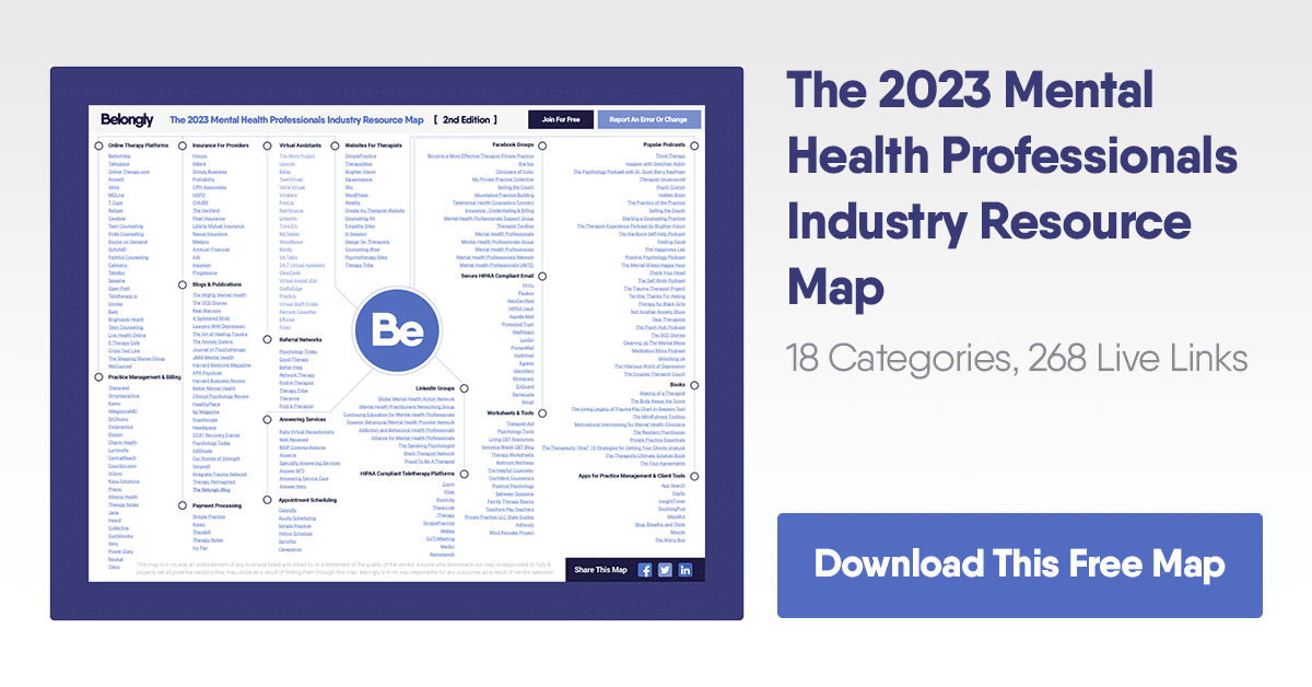 Mental Health Professionals Industry Resource Map