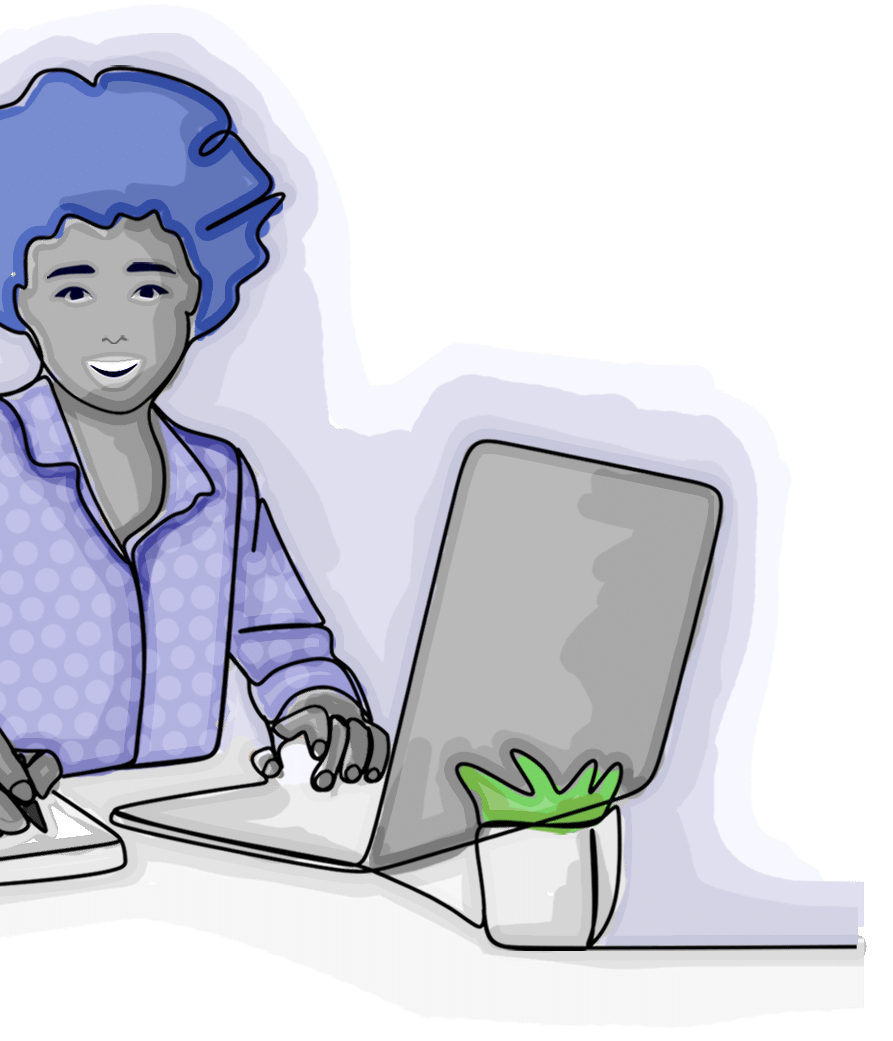 woman with laptop