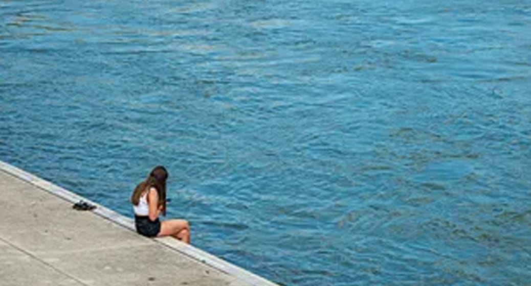 Girl by the water